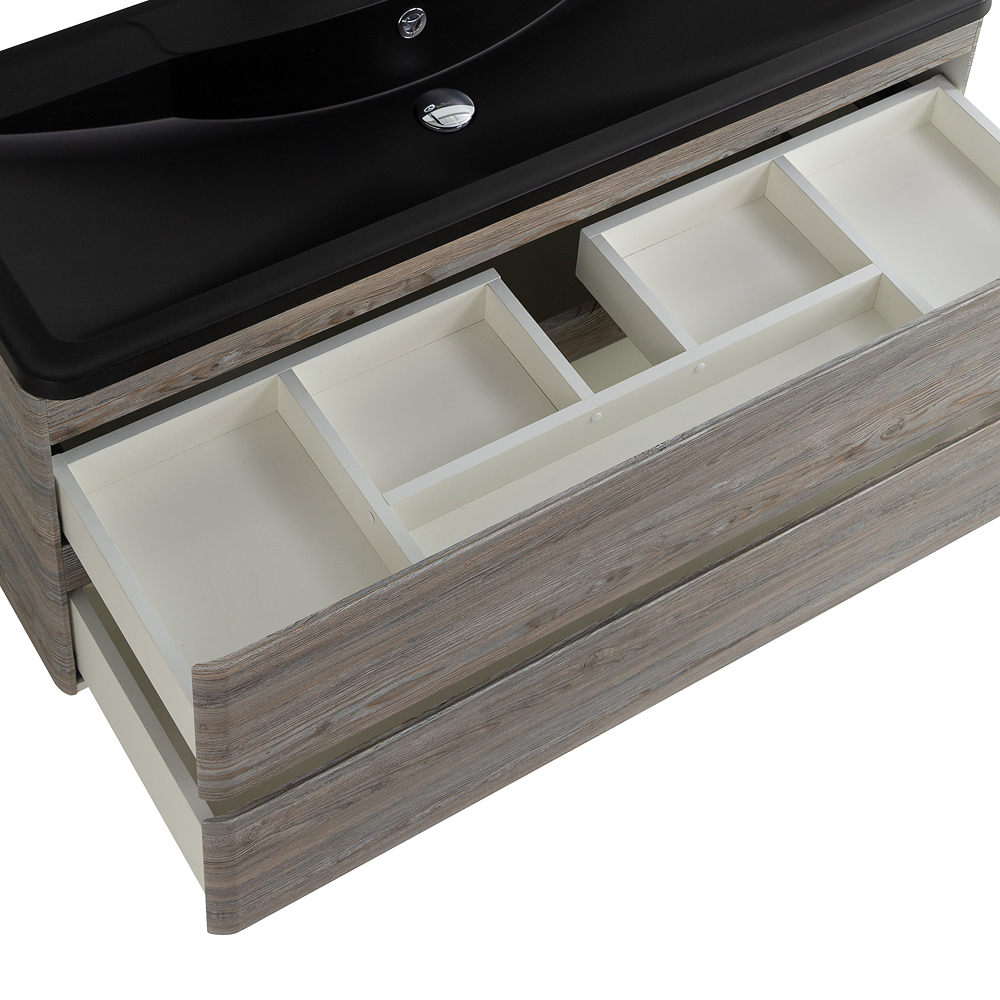 Приобрести belbagno тумба с раковиной albano 120 см, подвесная pino scania, чёрная раковина