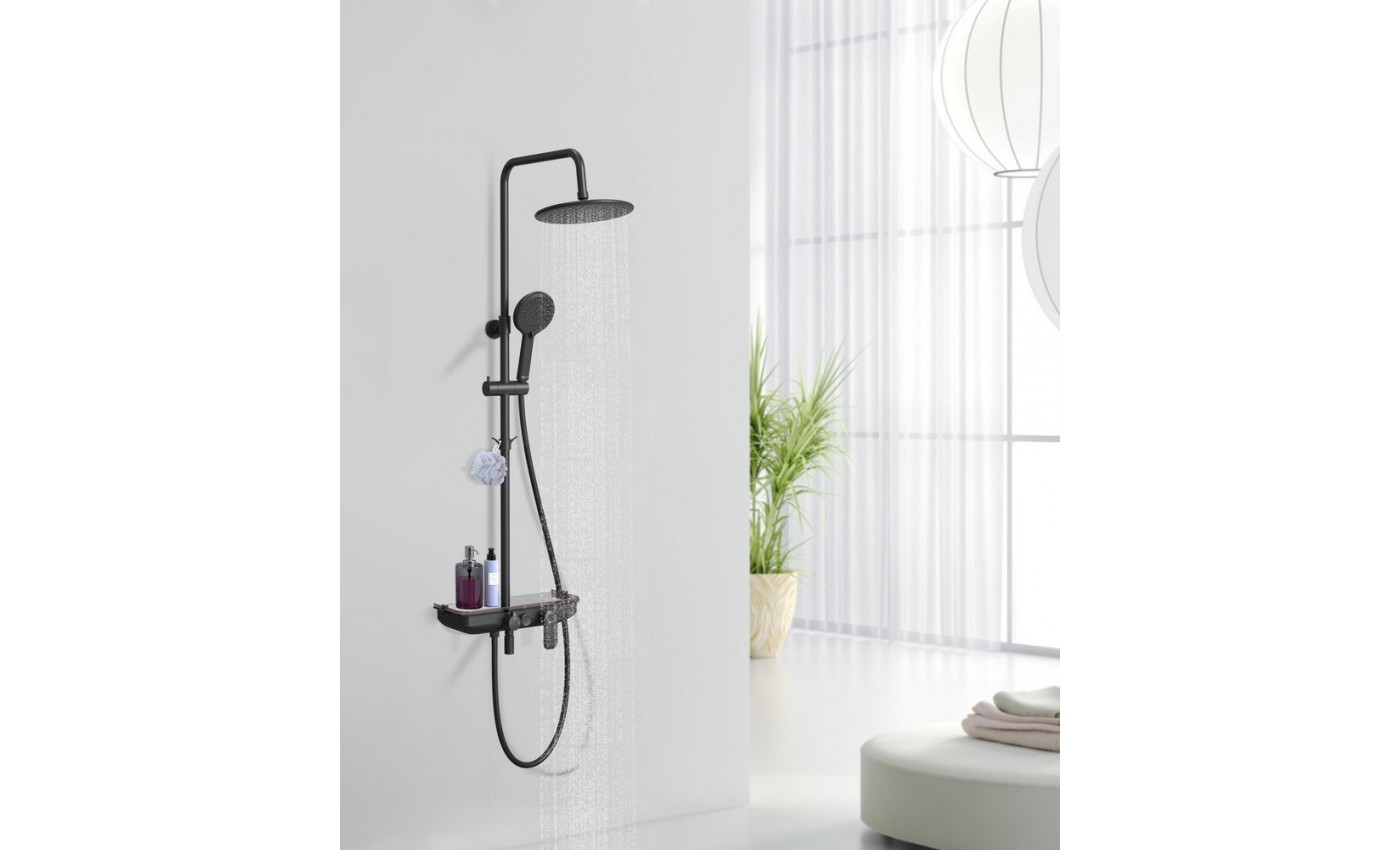 Приобрести lemark душевая система tropic, черный lm7012bl