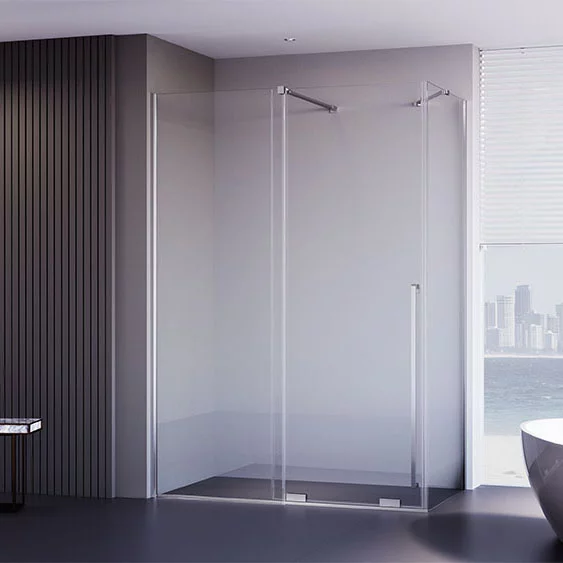 Приобрести veconi душевое ограждение premium trento 80х110 см, хром, прозрачное ptc50-sp-11080-ch-01-c4
