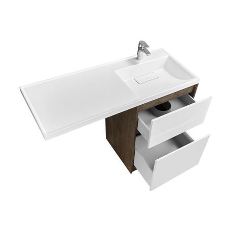 Приобрести тумба напольная с раковиной-столешницей акватон лондри 120 r/l, дуб кантри