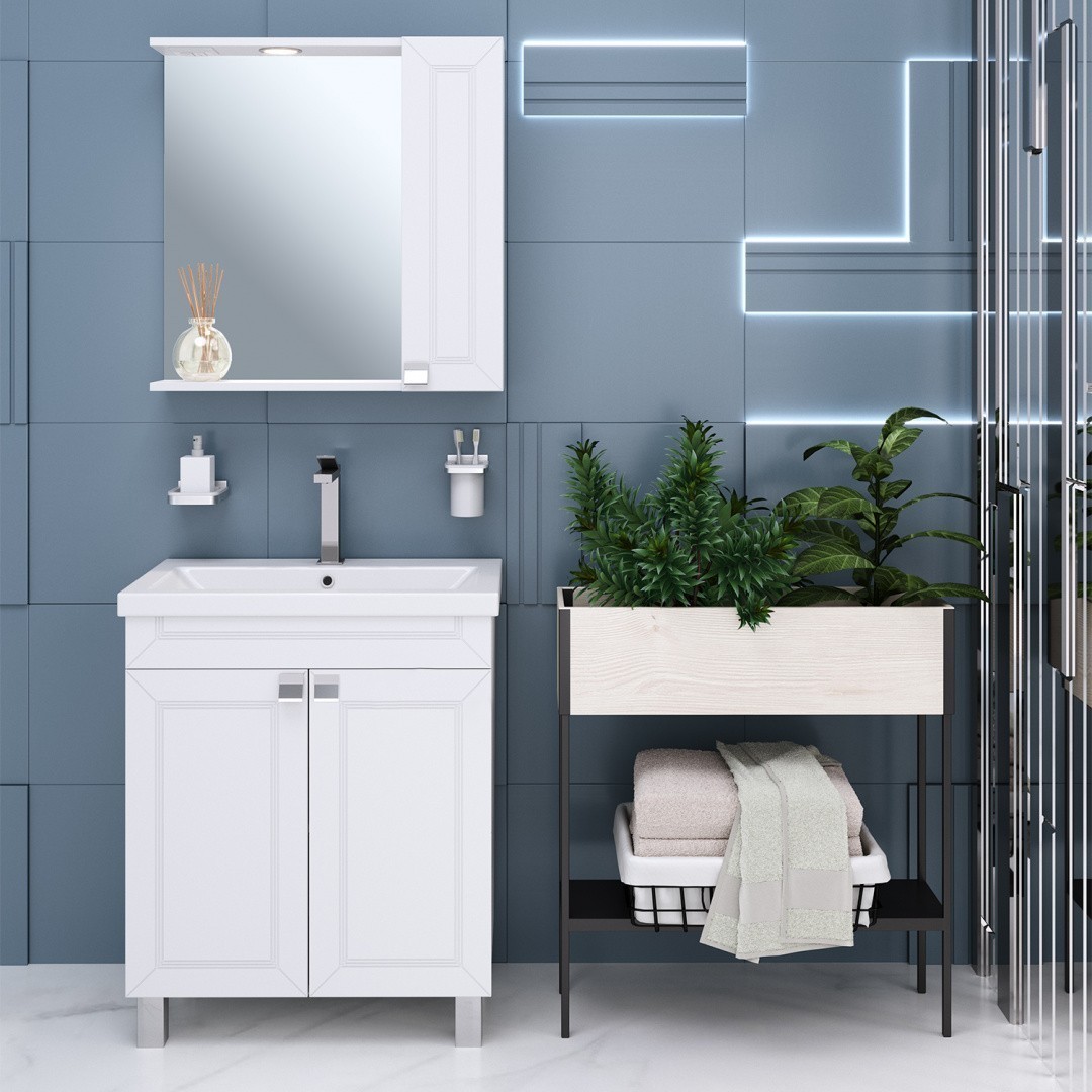 Приобрести зеркальный шкаф ostin 70см. правый