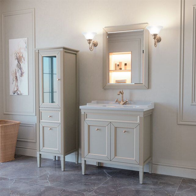 Приобрести caprigo тумба с раковиной albion 80 см, белая, эмаль 10315 7