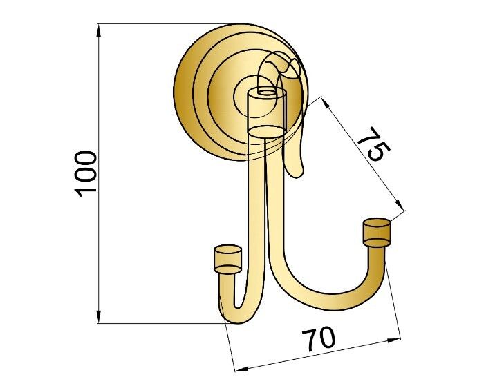 Приобрести boheme крючок для ванной комнаты medici, бронза 10606