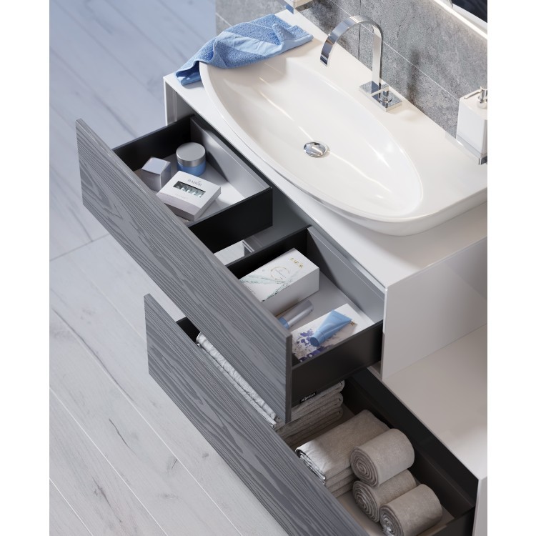 Приобрести тумба дополнительная aqwella genesis н10/w 100 см, миллениум серый gen0310mg