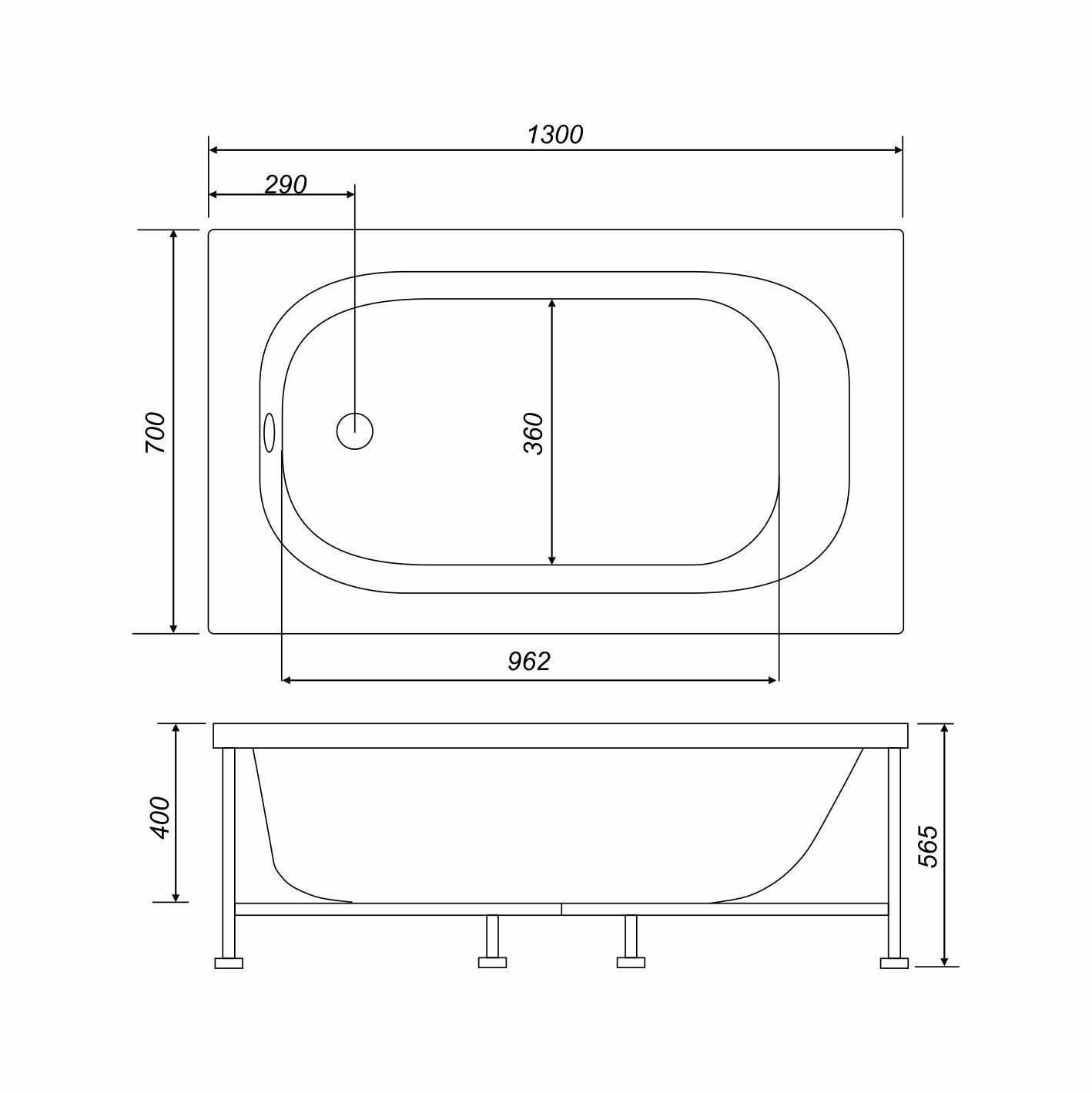 Приобрести mirsant ванна акриловая nova optima new 130*70 см, белая, ут000065124