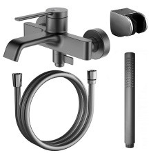 Azario Смеситель для ванны Vincente, с ручным душем, графит AZ-VRZ238326AJ