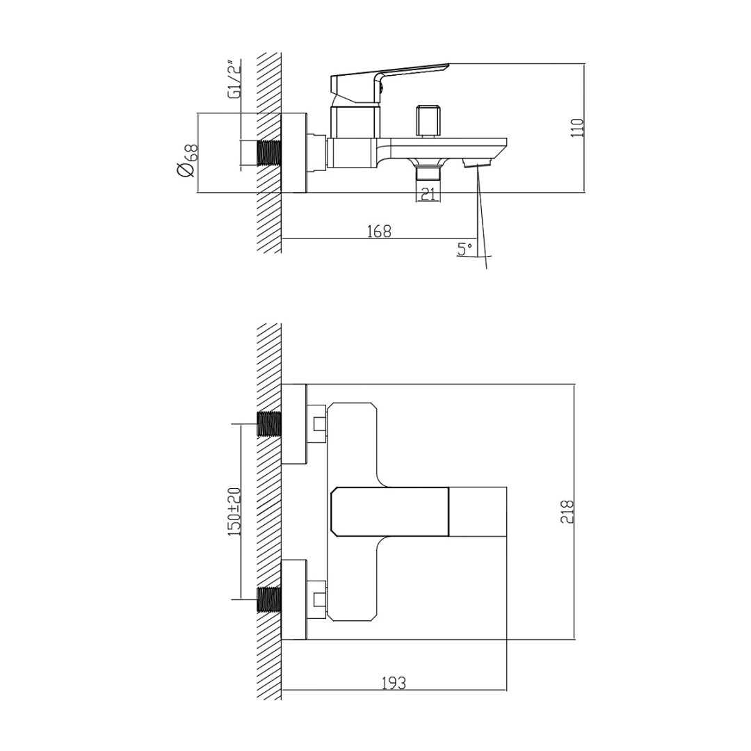 Приобрести azario смеситель для ванны hardcore с ручным душем, хром az-vkm238277c