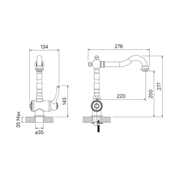 Приобрести iddis смеситель для кухни oldie 277мм, золото oldygl0i05