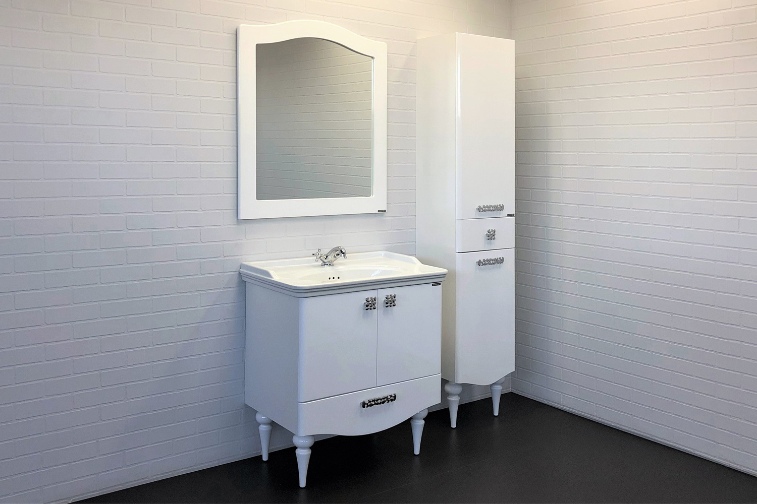 Приобрести сomforty зеркало "монако-80" белое глянцевое