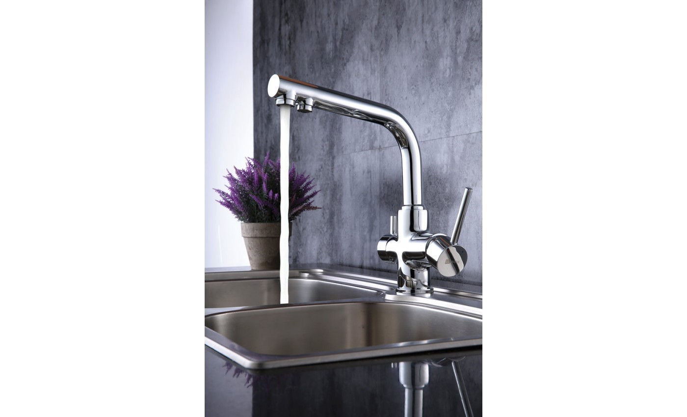 Приобрести lemark смеситель для кухни comfort с подключением к фильтру, хром lm3061c