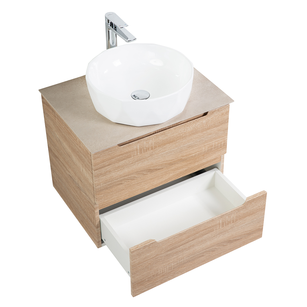 Приобрести belbagno тумба со столешницей etna 60 см, подвесная rovere bianco