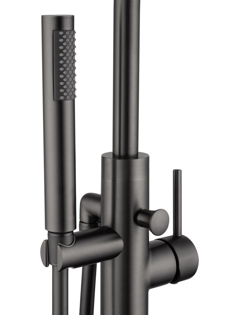 Приобрести смесители напольные для ванн и раковин wonzon & woghand stick, темный графит (ww-88649017-bgm)
