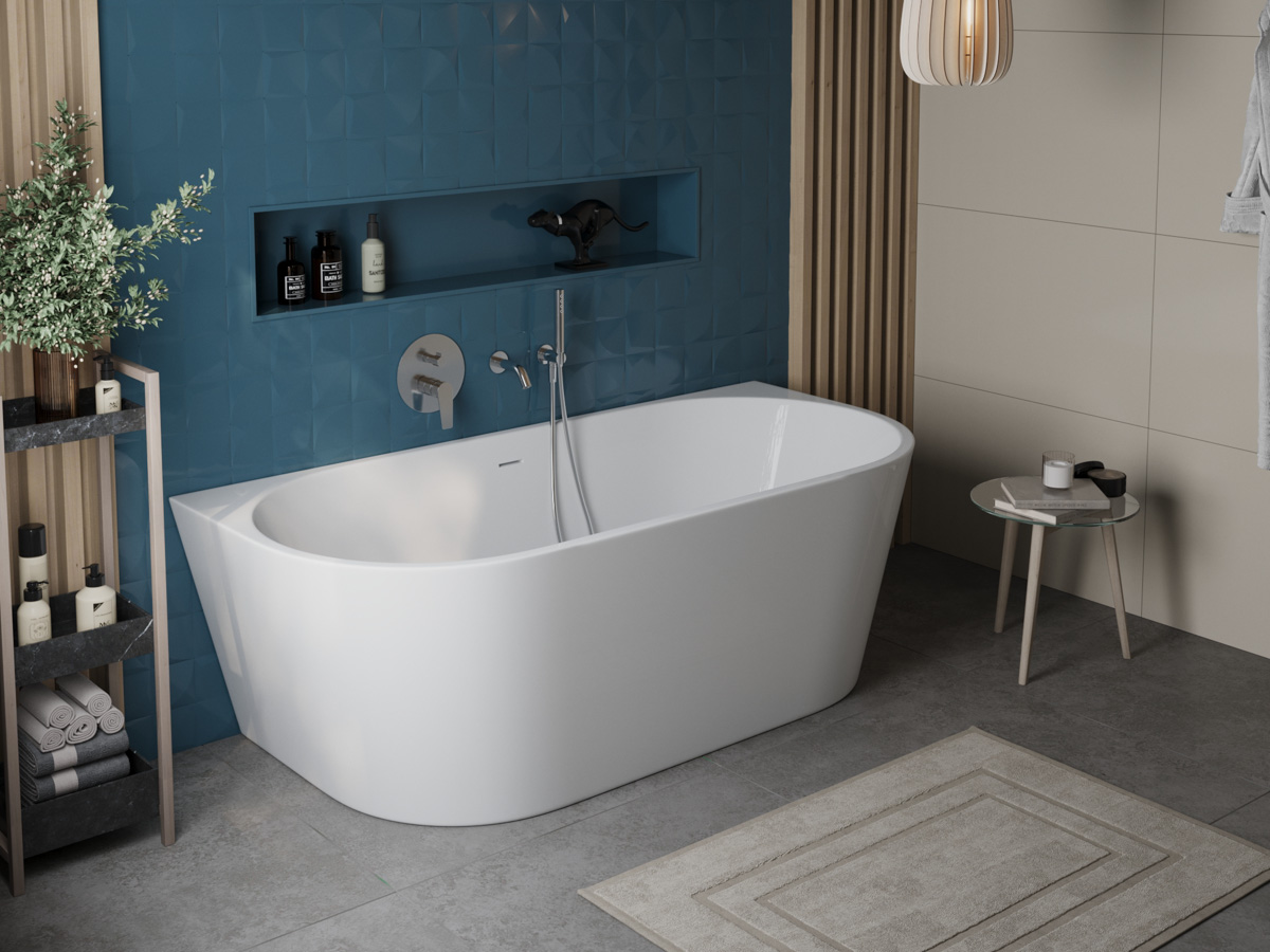 Приобрести belbagno акриловая ванна 140х75 см, пристенная, белая bb710-1400-750