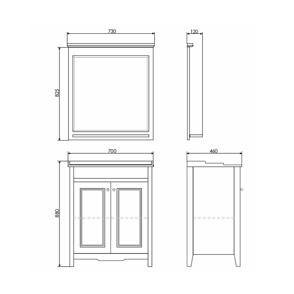 Приобрести сomforty зеркало тбилиси 70 см, белый глянец