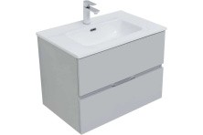 Aquanet Тумба с раковиной Алвита New 70 см, 2 ящика, серый
