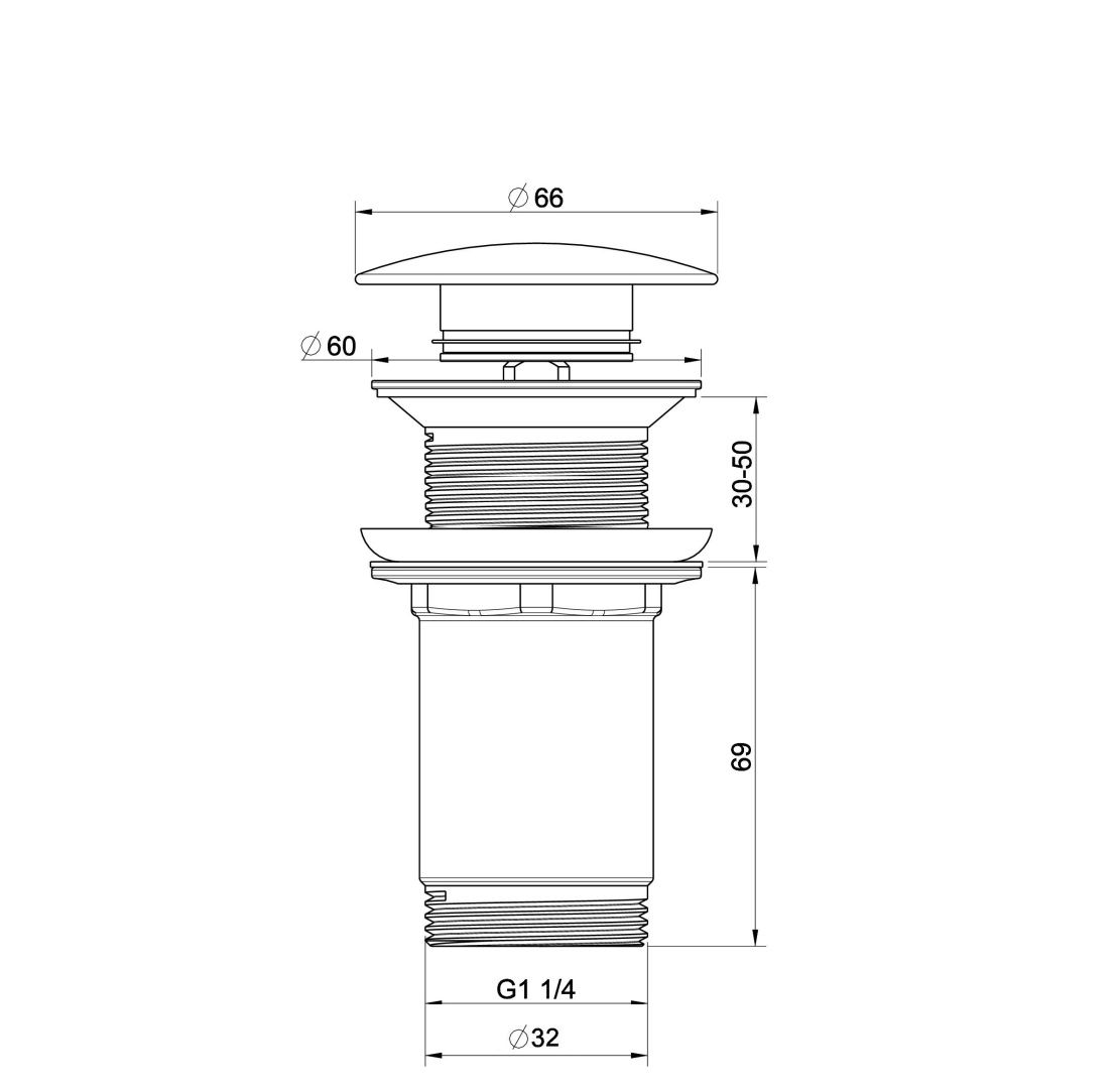 Приобрести донный клапан для раковины 1 1/4 wonzon & woghand, хром (ww-88ss09-cr)