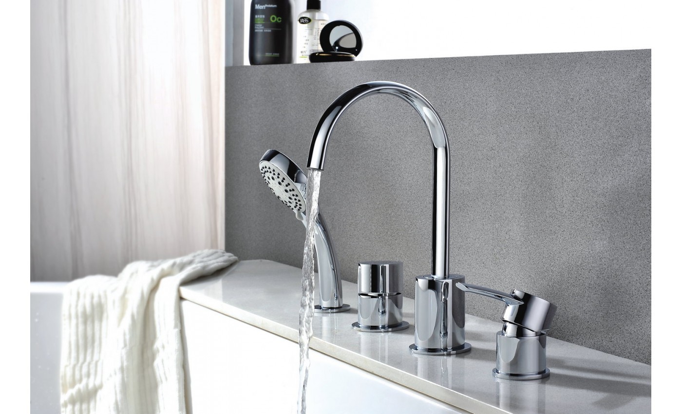 Приобрести lemark смеситель на борт ванны atlantiss, 4 отверстия, хром lm3241c