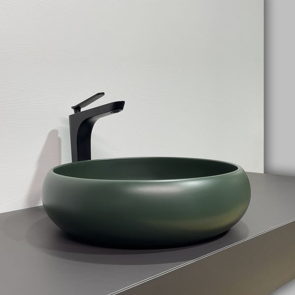 Приобрести comforty раковина 114mdg 41х43 см, темно-зеленая матовая