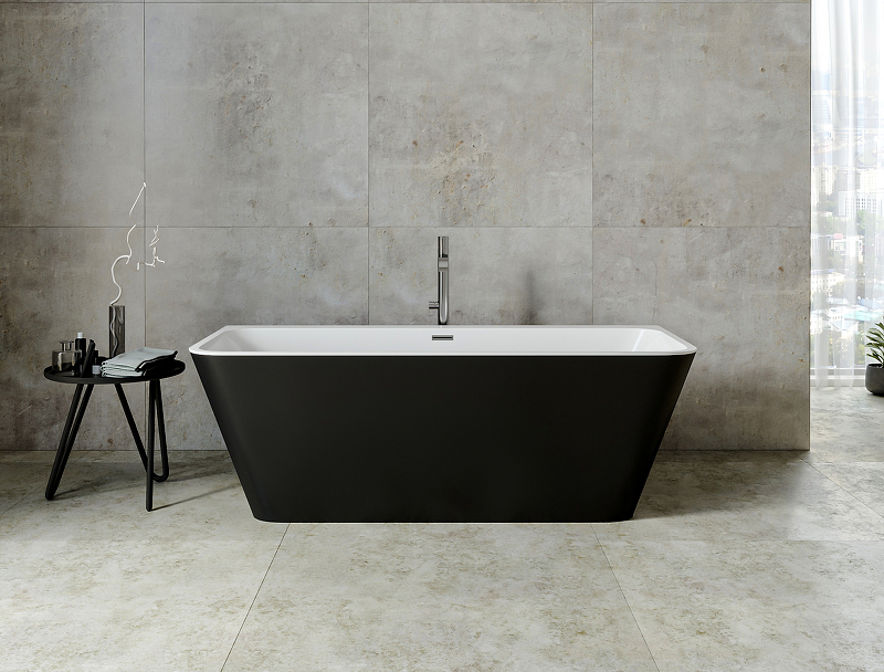 Приобрести aquanet акриловая ванна family perfect 170x75 см, черная 13775 matt finish