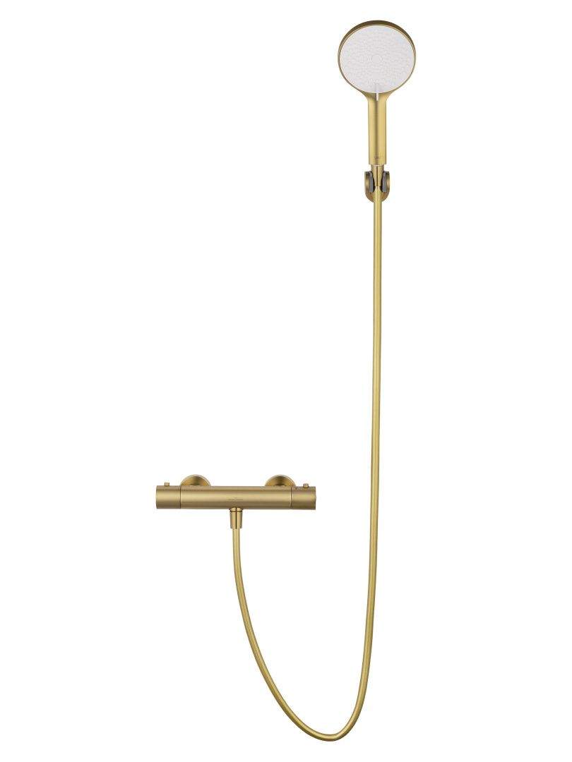 Приобрести смеситель для душа с термостатом wonzon & woghand inn 3, брашированное золото (ww-b2065-a-bg)