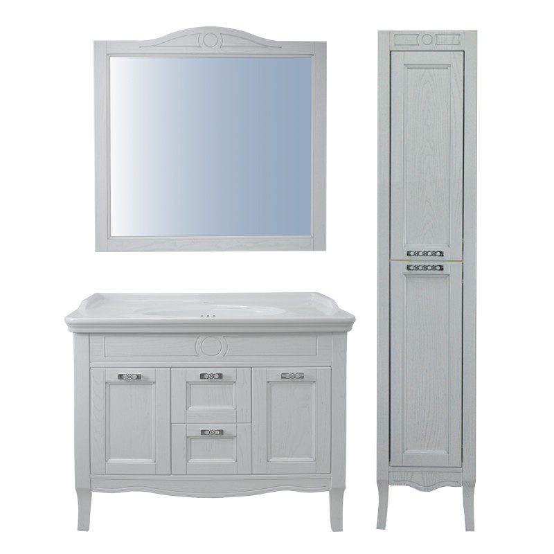 Приобрести azario тумба напольная с раковиной carolina 100-4, 100см. серебро cs00069426