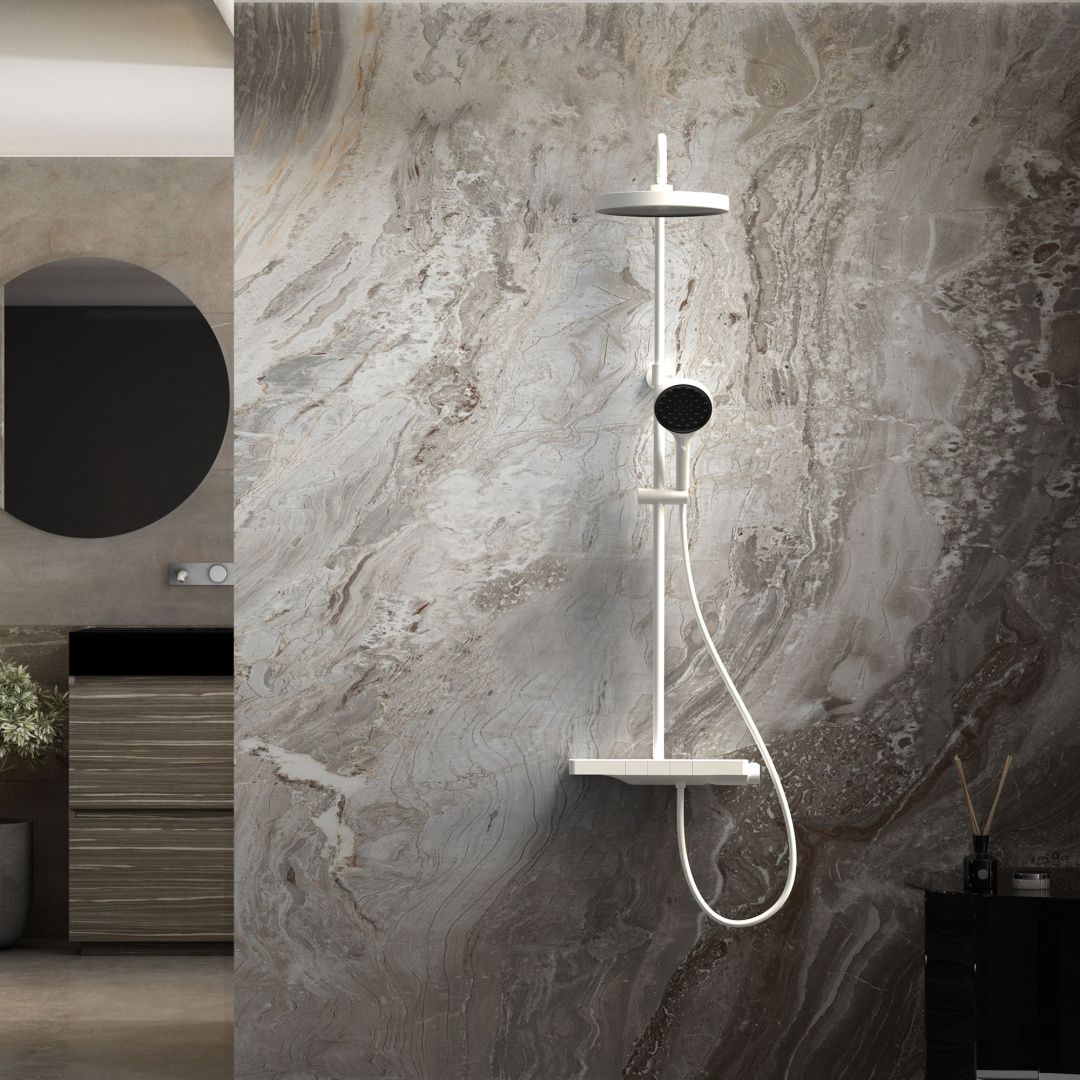 Приобрести vincea душевая стойка inspire, белая матовая vsfs-3i12tw