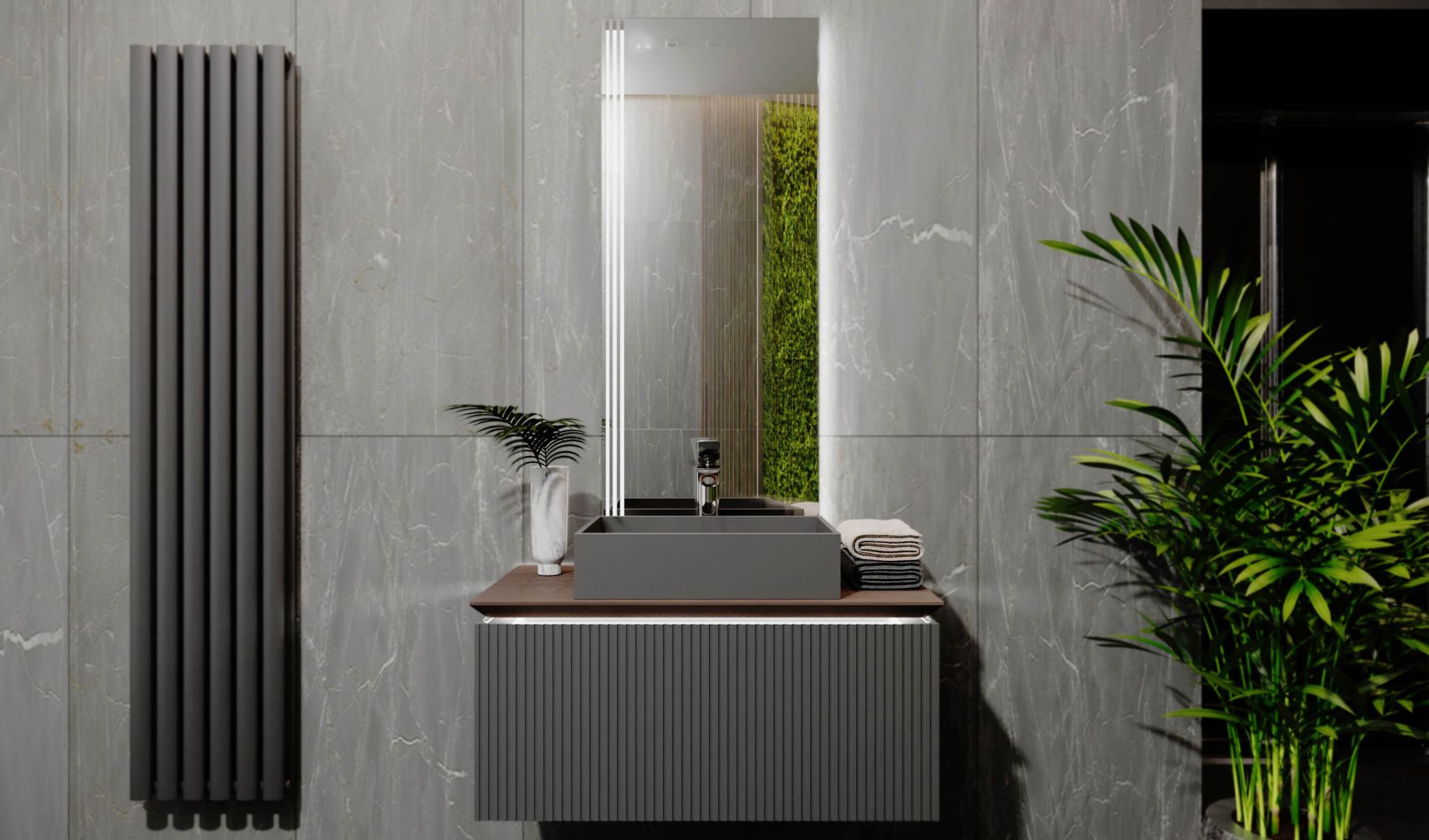 Приобрести jorno тумба подвесная strong 100 см со столешницей, антрацит