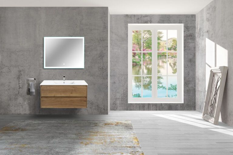 Приобрести vincea тумба подвесная gio 100 см, дуб табак с белой раковиной vmc-2g100to;vbs-13100