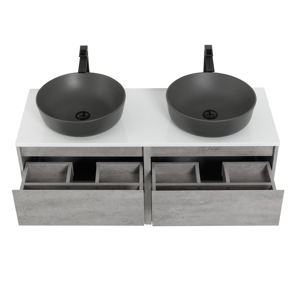 Приобрести belbagno тумба со столешницей kraft 120 см, подвеснаяcemento grigio