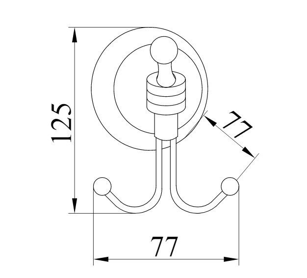 Приобрести boheme крючок для карниза hermitage, золото 10355
