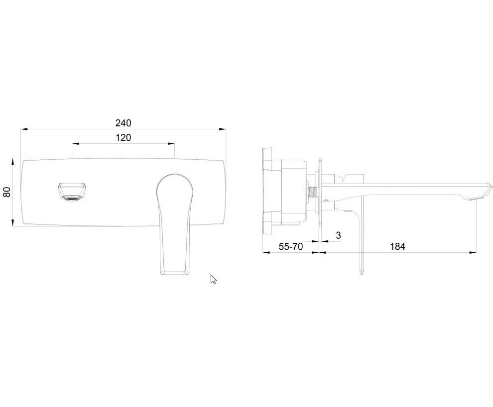 Приобрести смеситель для раковины встраиваемый wonzon & woghand brilliant, хром (ww-88869079-cr)