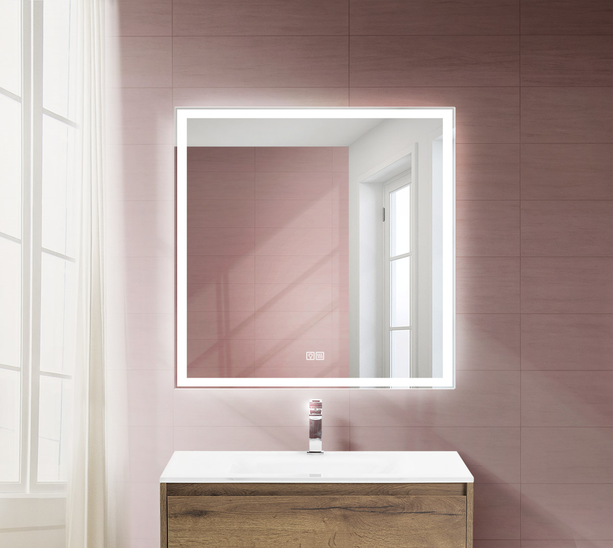Приобрести belbagno зеркало 80х80 см spc-grt-800-800-led-tch-warm