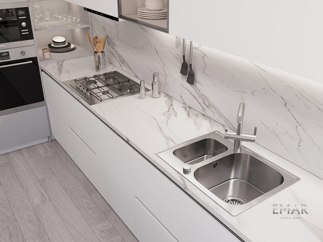 Приобрести oulin кухонная мойка 62х47 см, сатин oulin ol-0304