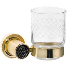 Boheme Стакан для зубных щеток Royale Cristal, золото\черный 10924-G-B