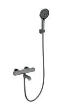 Смеситель для ванны с душем и термостатом WONZON & WOGHAND STAY 2, Темный графит (WW-B2016-A1-BGG)