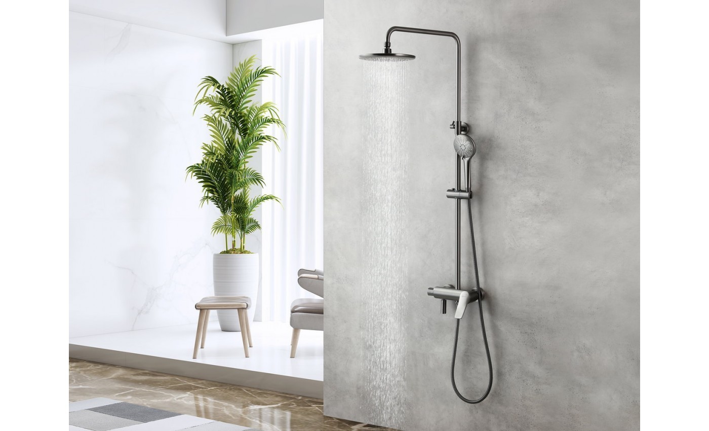 Приобрести lemark душевая система bronx, графит lm3762gm