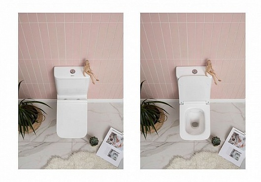 Приобрести aquanet унитаз компакт rimless cube-c cl-12248b