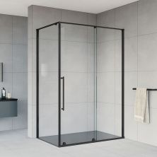 Vincea Душевое ограждение Arno 90х120 см, прозрачное, черное VSR-1A9012CLB