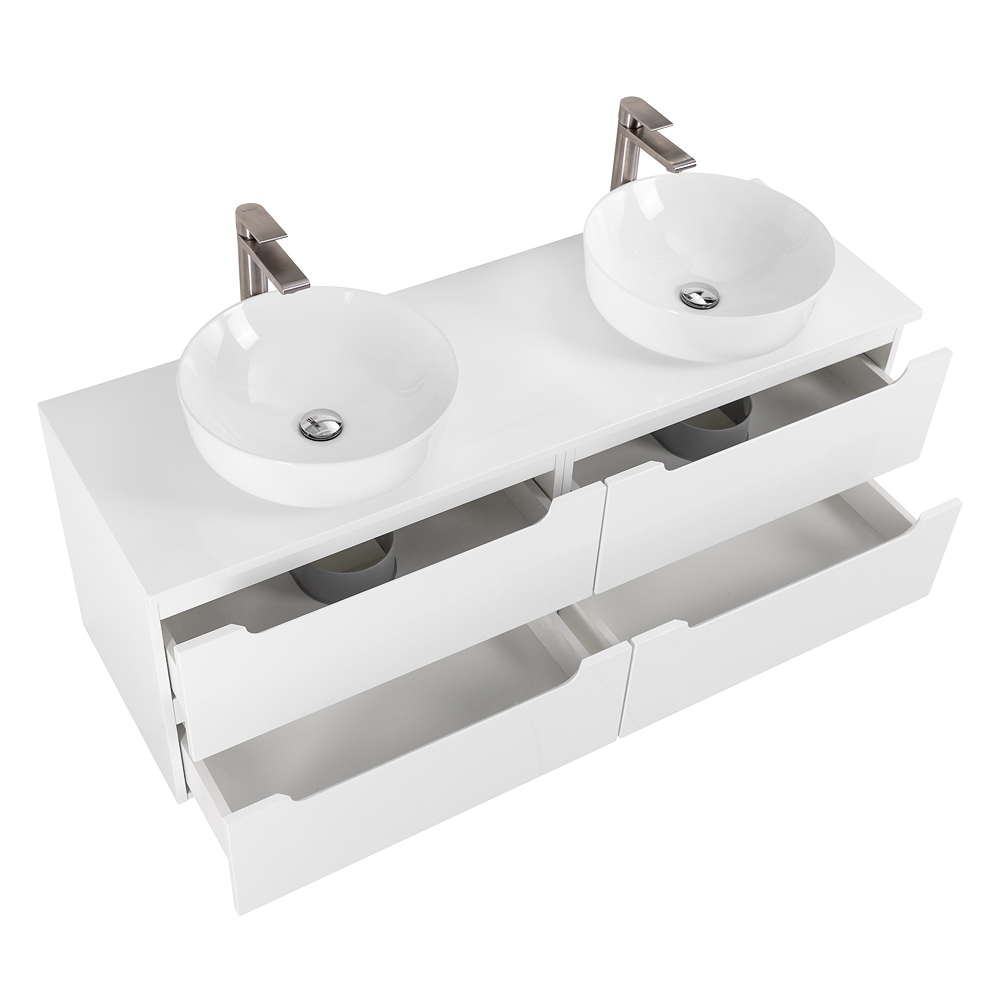 Приобрести belbagno тумба со столешницей etna 140 см, подвесная bianco opaco