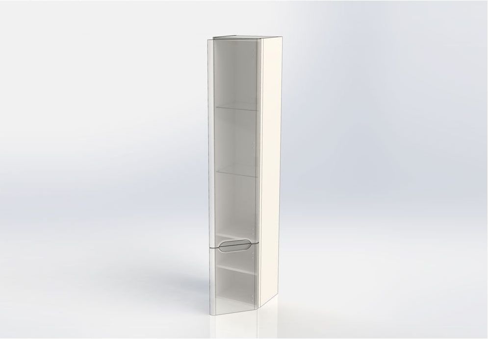 Приобрести aquanet пенал софия 35 см, l белый глянец