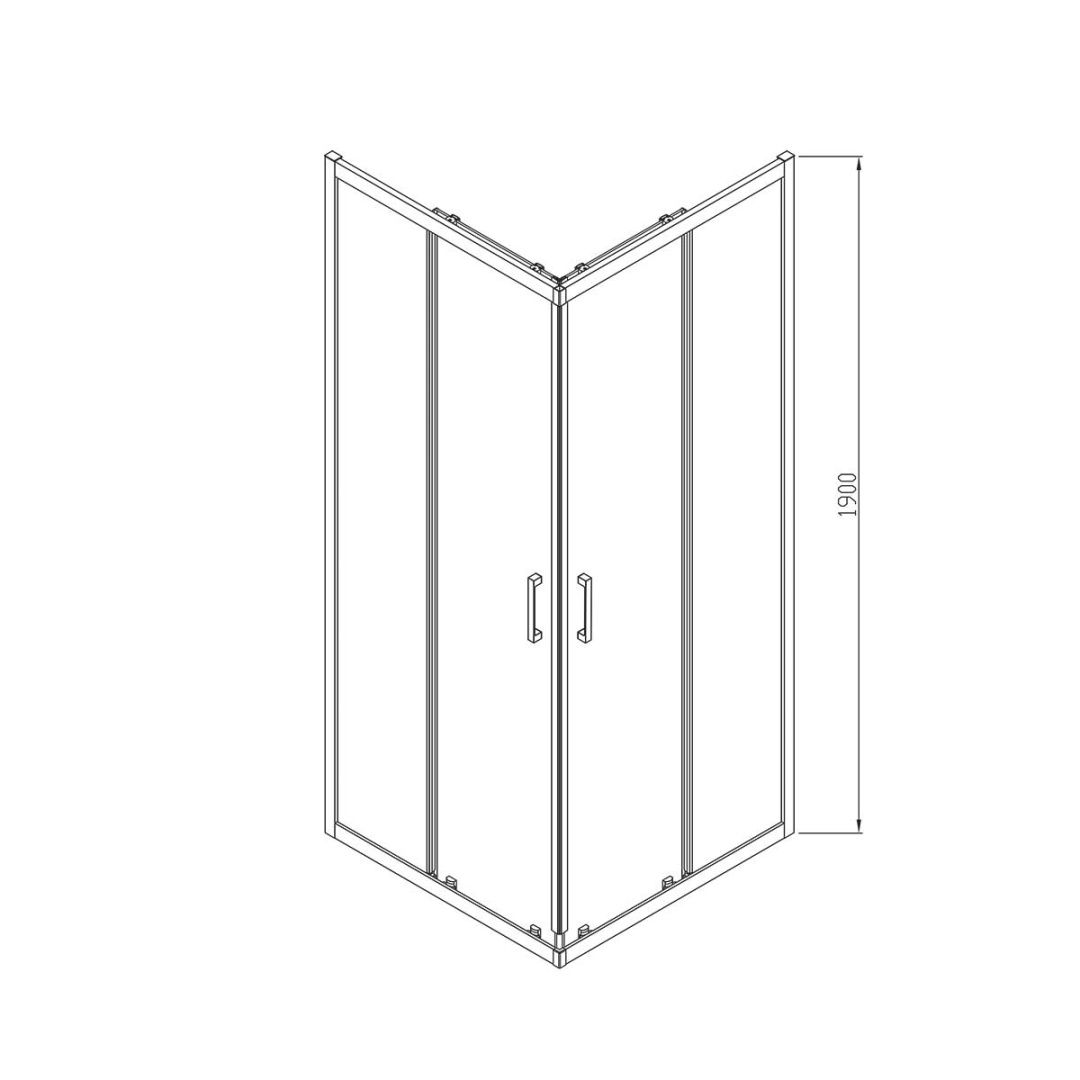 Приобрести vincea душевое ограждение alpha 90х90 см, прозрачное, брашированное золото vss-3al900clg