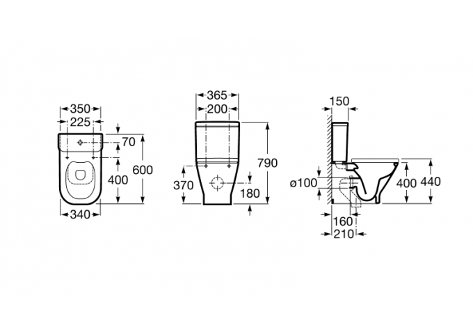Приобрести напольный унитаз-компакт безободковый roca gap clean rim cs00024077