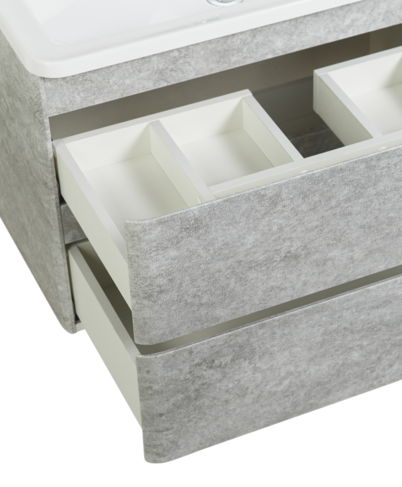 Приобрести belbagno тумба с раковиной albano 100 см, подвесная cemento verona grigio, белая раковина