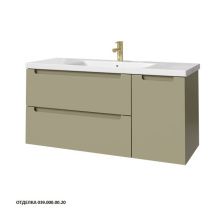 Caprigo Тумба с раковиной TERMIN-Smalty 120 см, правая, зеленая, эмаль