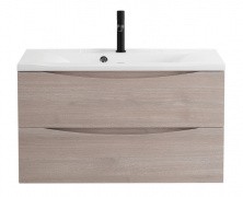 Тумба подвесная с раковиной BelBagno MARINO-900-2C-SO-RG-P 90 см, Rovere Grigio