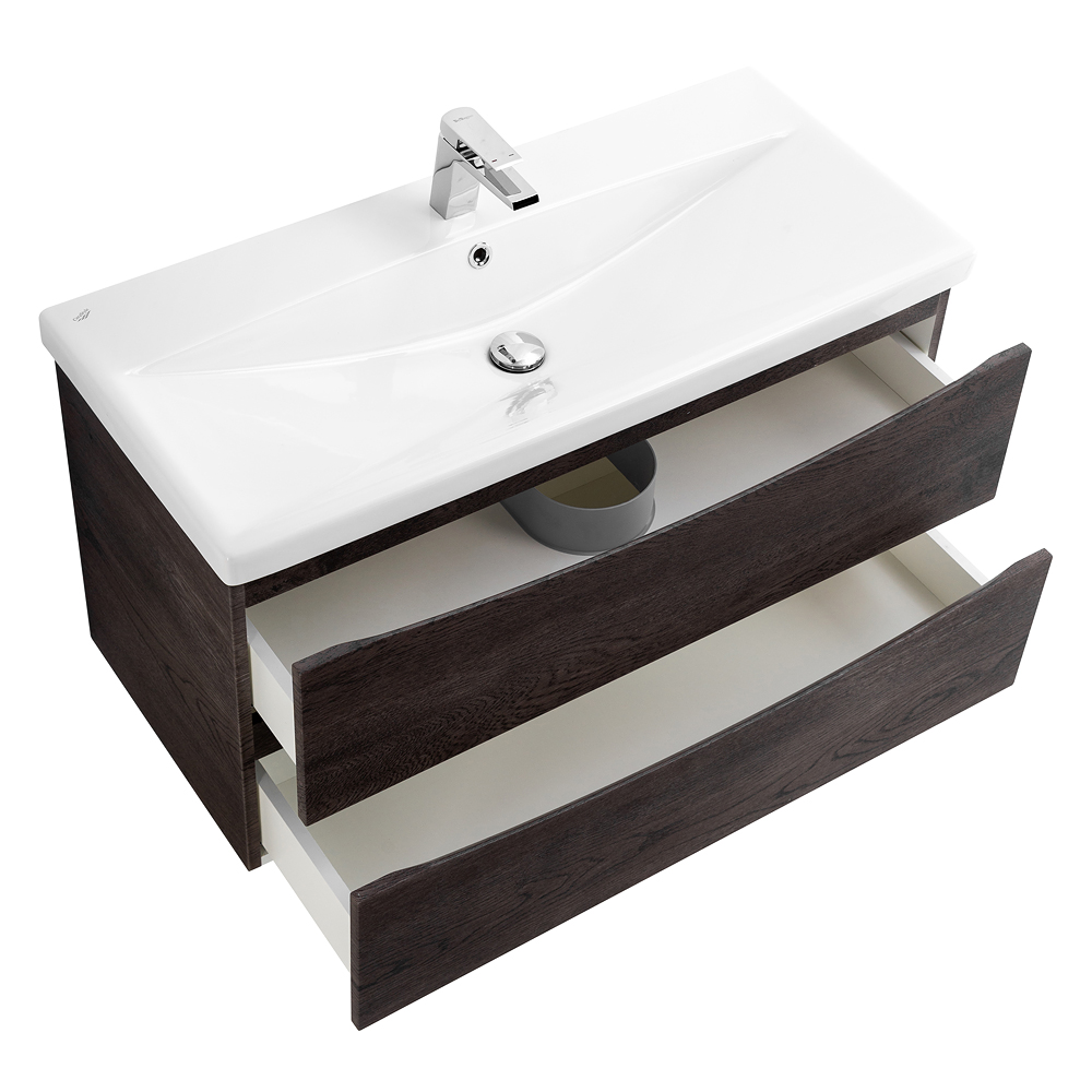 Приобрести belbagno тумба с раковиной marino-cer 90 см, подвесная rovere nature grigio, белая раковина