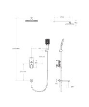 BelBagno Душевой комплект DUE, встраиваемый, хром DUE-VDSET-CRM