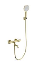 Смеситель для ванны с душем и термостатом WONZON & WOGHAND INN 1, Брашированное золото (WW-B3013-A1-BG)