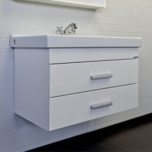 Сomforty Тумба с раковиной Никосия-80П белый глянец