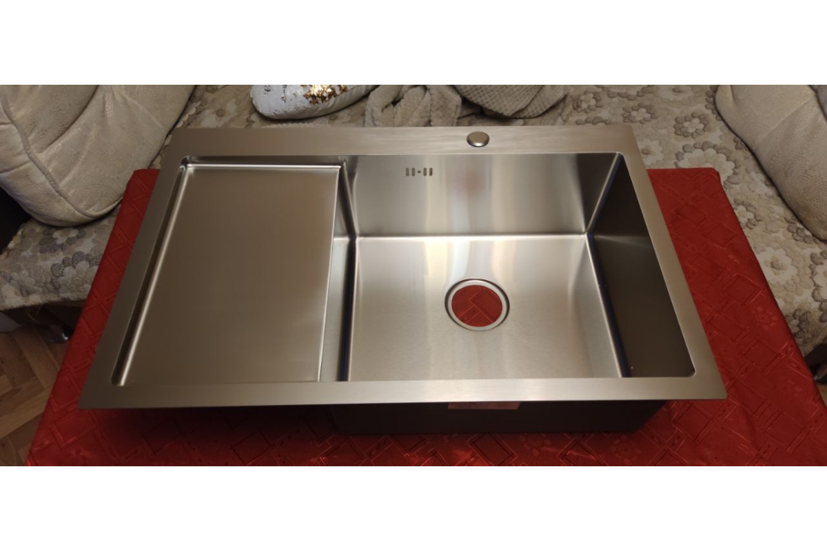 Приобрести gerhans кухонная мойка 78х51 см, правосторонняя, сатин